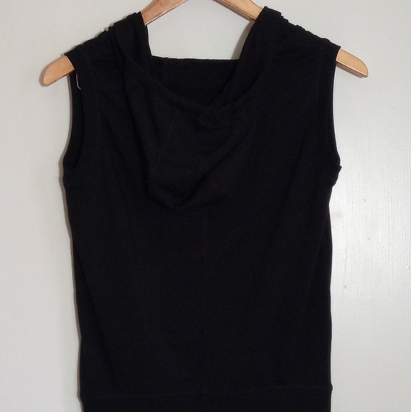 90 degrees by reflex black sleeveless hoodie with surplice neckline size XS - Picture 5 of 7